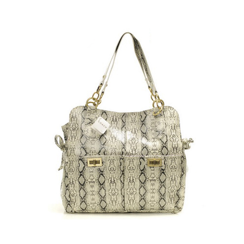 Coach Embossed Lock Medium White Totes DYK